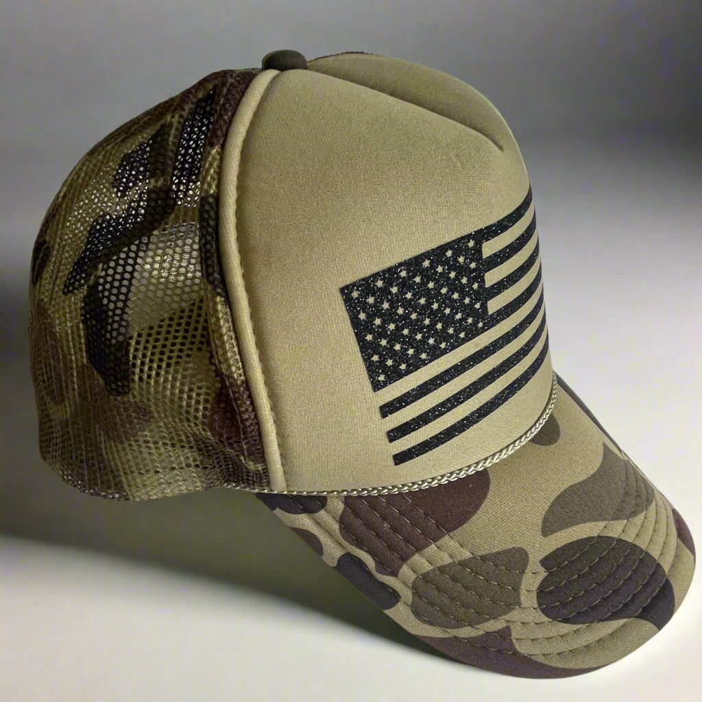 American Flag Glitter and Camo