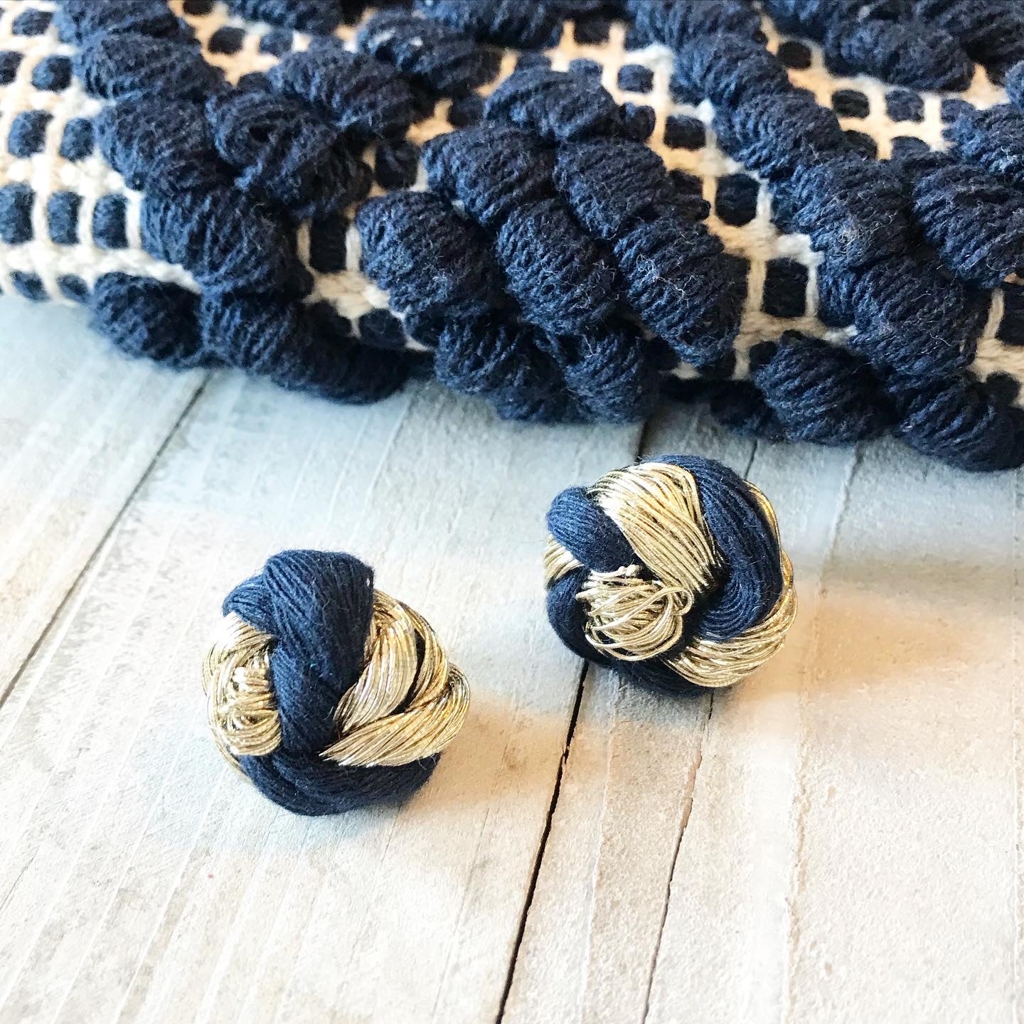 Gold Metallic and Navy combo