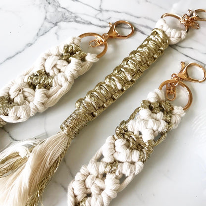 Golden Macrame Key Chain