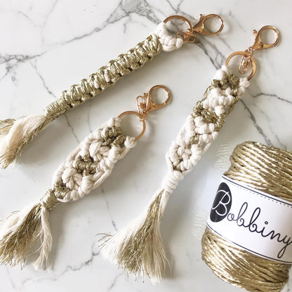 Golden Macrame Key Chain